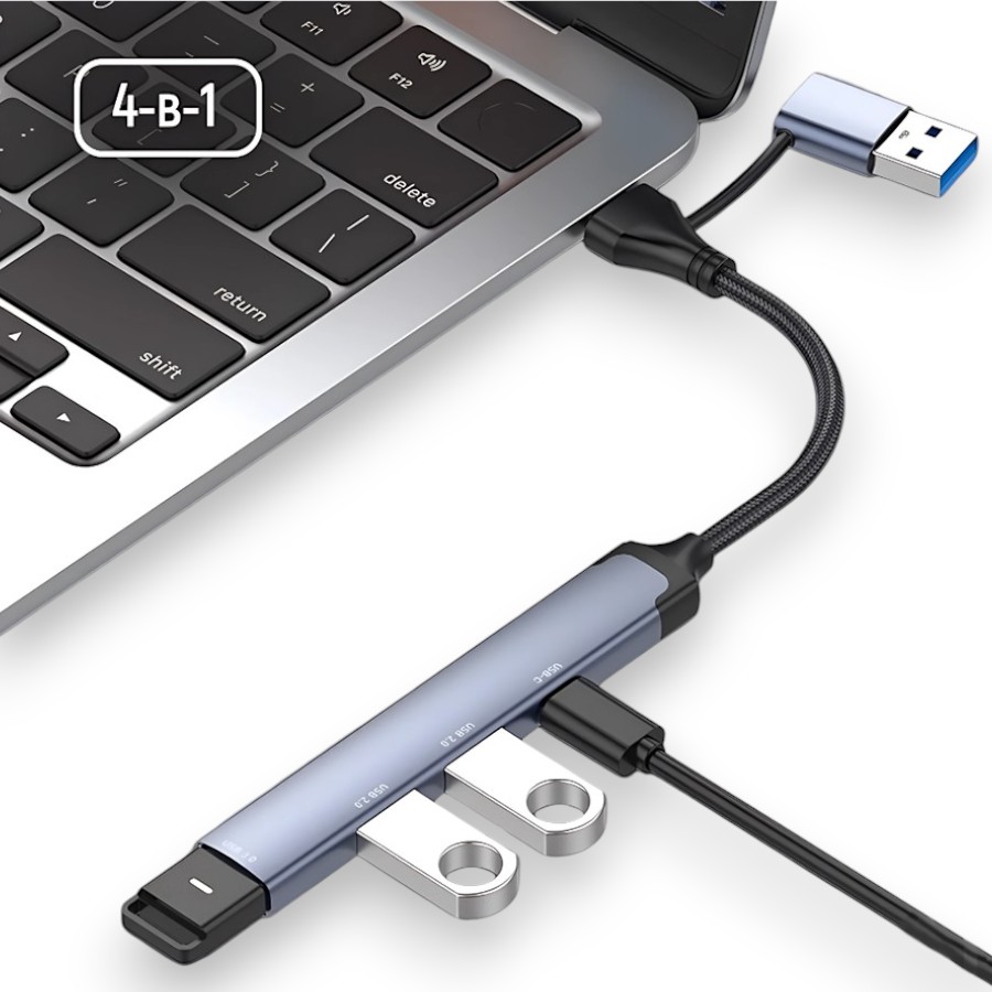 Перехідник USB СolorWay 4 в 1 CW-HUB06 фото