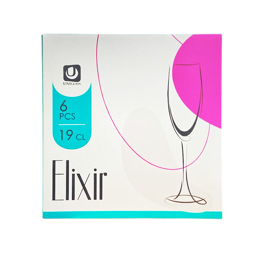 Келих для шампанського Uniglass Elixir 6 шт. 190 мл фото
