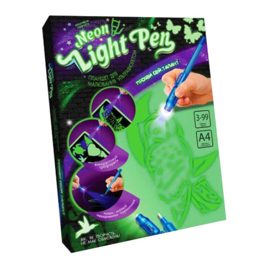 Набір для творчості Danko toys Neon Light Pen Сова фото