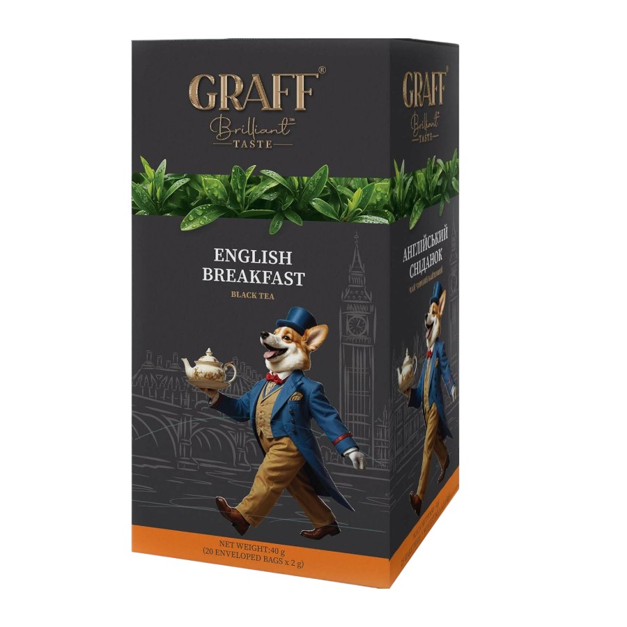 Чай Graff 30 г 20 пакетиків English Breakfast мініатюра