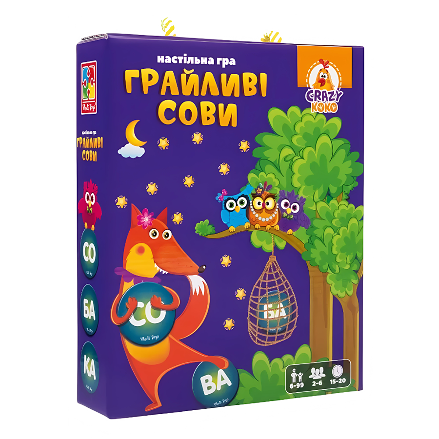 Гра настільна Vladi Toys Грайливі сови мініатюра