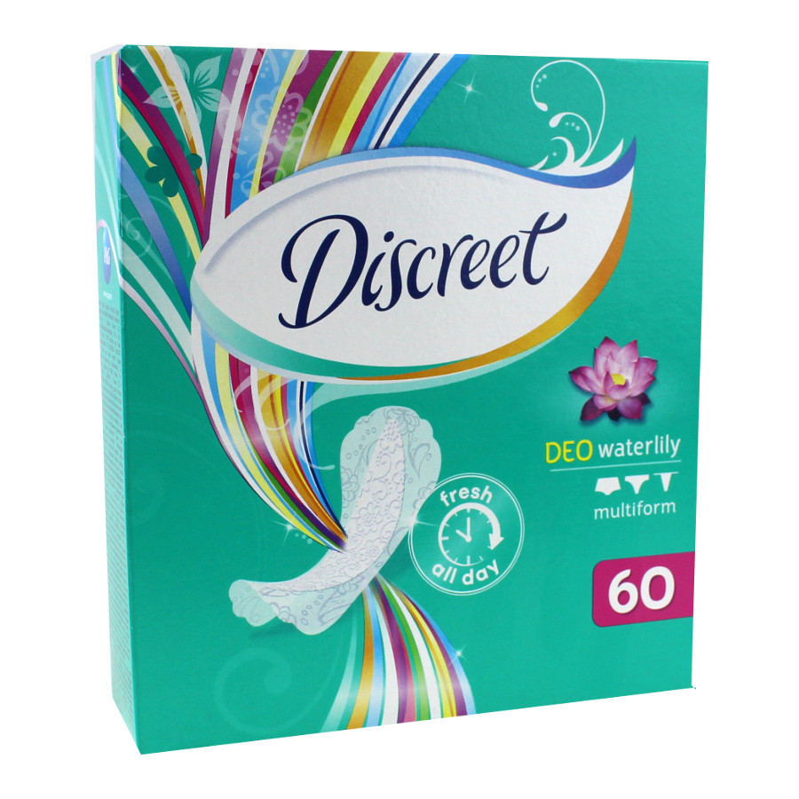 Прокладки щоденні Discreet 60 шт. Deo water lily multiform фото