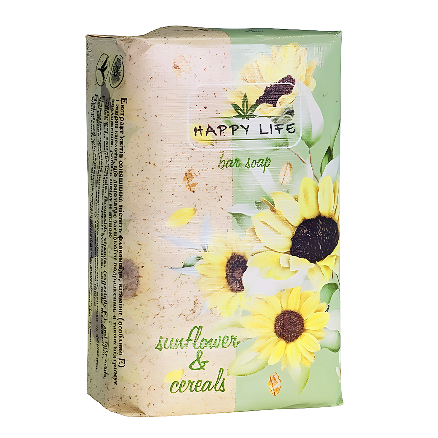 Мило тверде Happy Life 180 г Соняшник і злаки фото