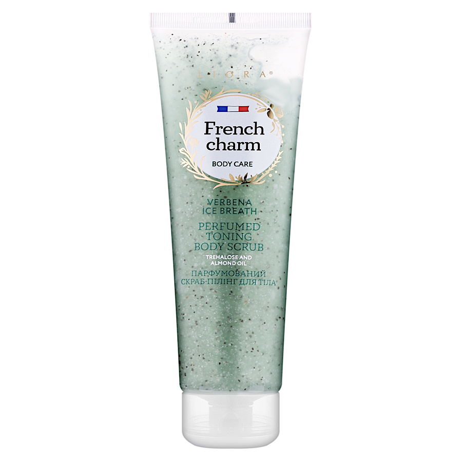 Скраб-пілінг для тіла Liora 260 мл French charm Verbena ice breath фото
