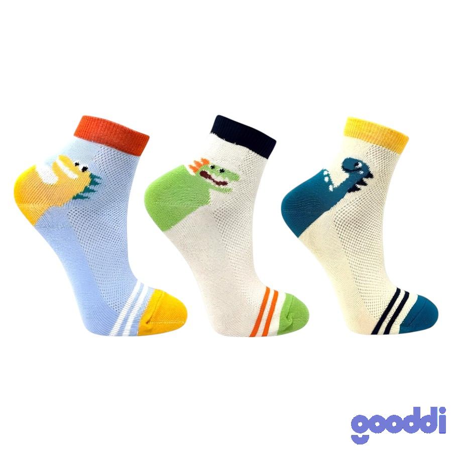Шкарпетки дитячі Gooddi середні 18-20 Діно мікс фото