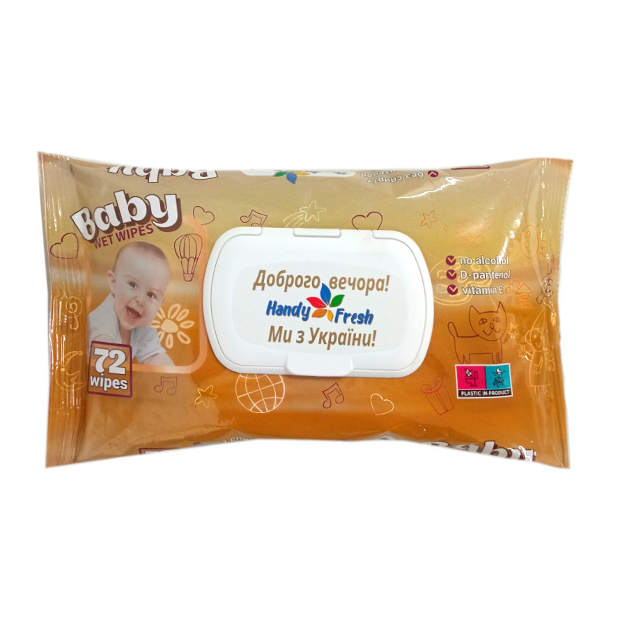 Вологі серветки Handy Fresh 72 шт. Baby Яблуко фото