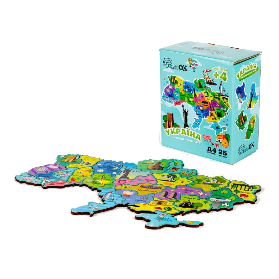 Пазли магнітні PuzzleOk Мапа України фото