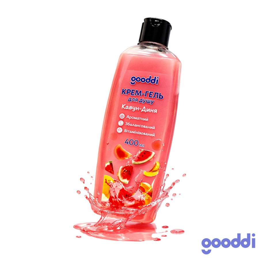 Крем-гель для душу Gooddi 400 мл Кавун-диня фото