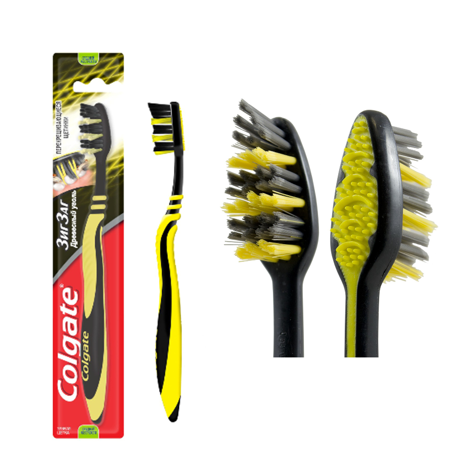 Зубна щітка Colgate Деревне вугілля Medium фото