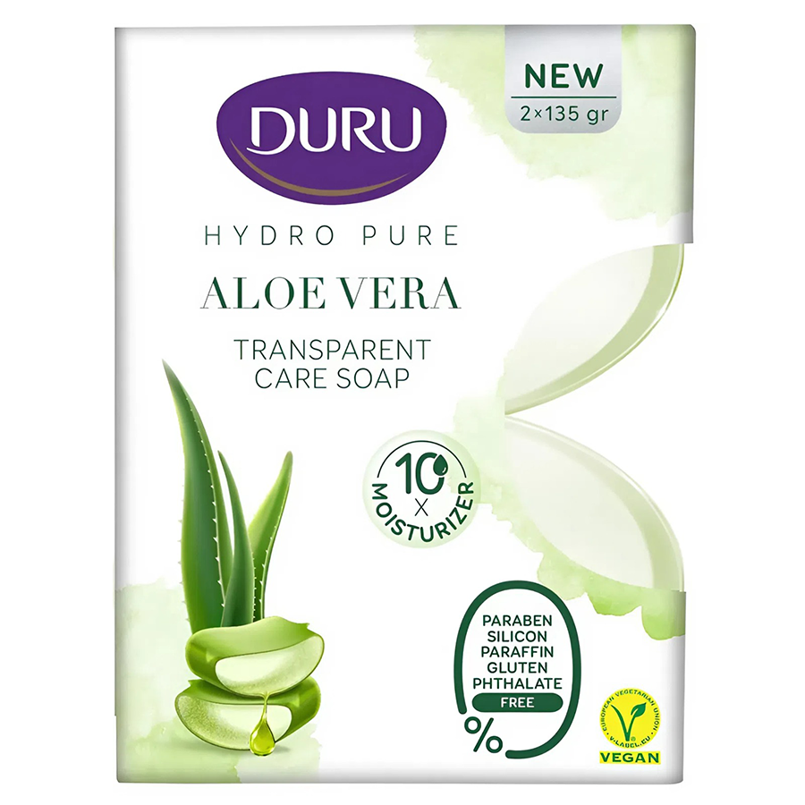Мило тверде Duru Hydro pure 2*135 г Aloe vera фото