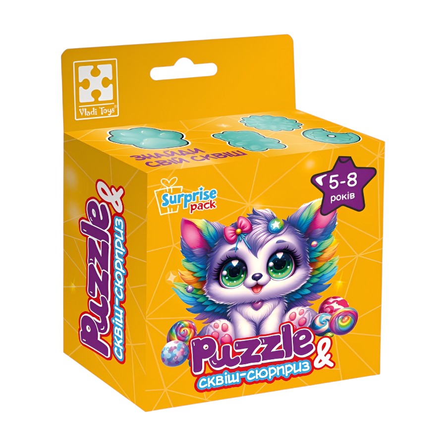 Пазли для малюків з сюрпризом Vladi Toys Кошеня з крилами фото