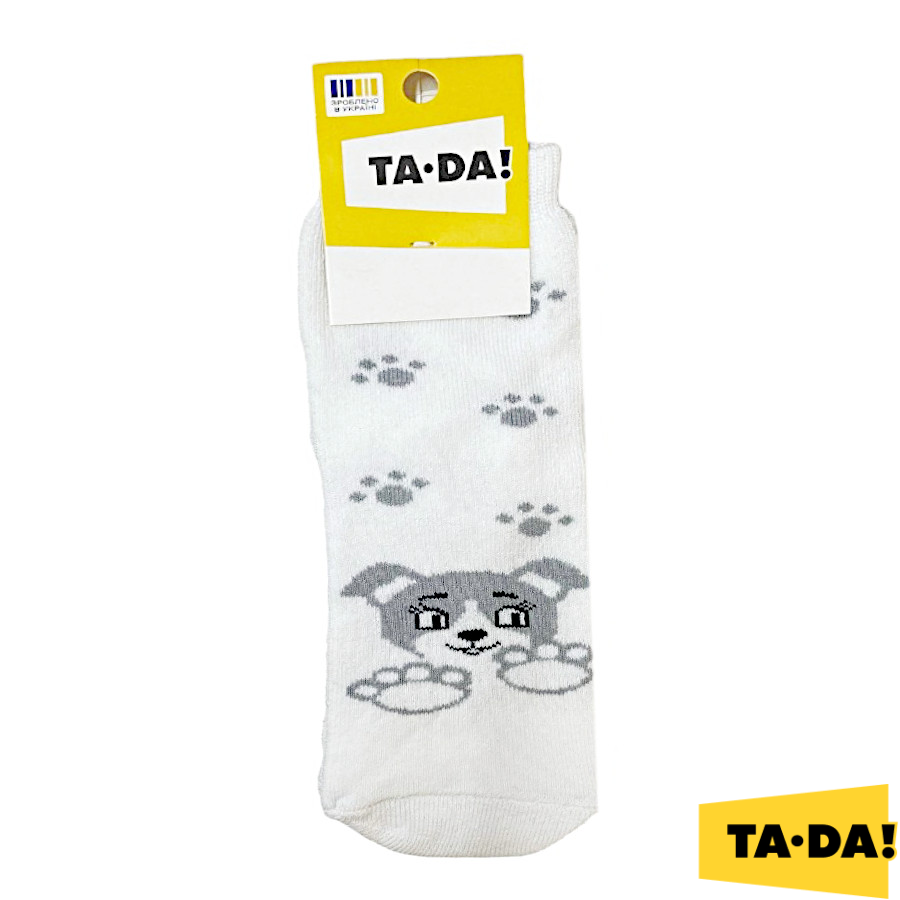 Шкарпетки дитячі TA-DA! білі 18-20 класичні махрові фото