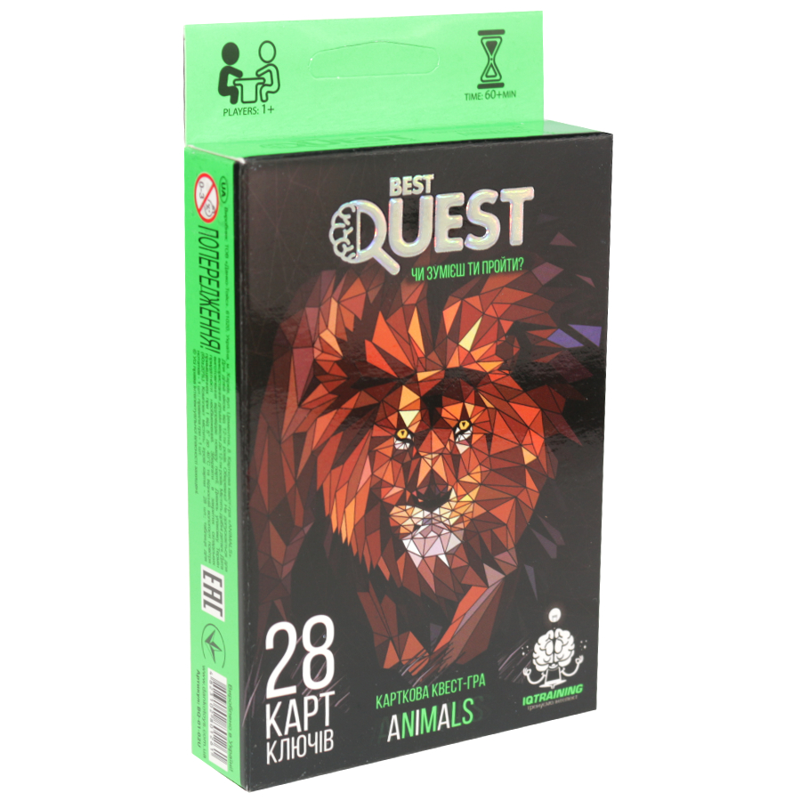 Гра настільна Danko toys Best Quest Тварини фото