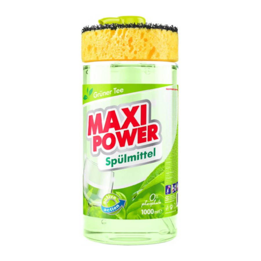 Засіб для миття посуду Maxi Power 1 л Зелений чай фото