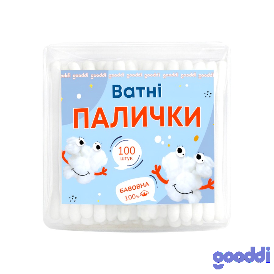 Палички гігієнічні Gooddi 100 шт. фото
