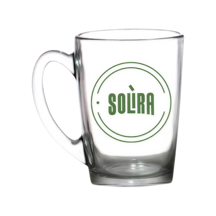 Чашка скляна Solira 330 мл White coffe фото