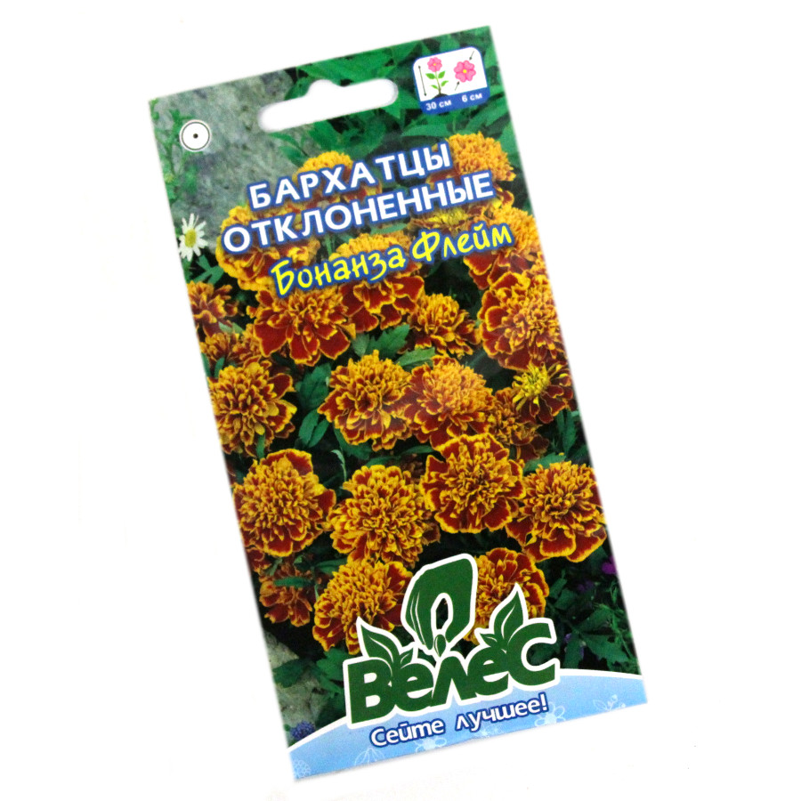 Насіння Велес Чорнобривці відхилені 0,5 г Бонанза флейм фото
