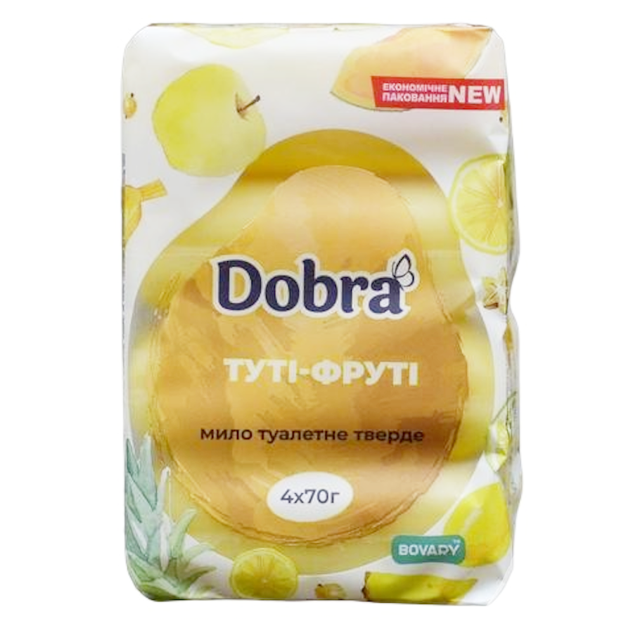 Мило тверде Dobra 4*70 г Туті-Фруті фото