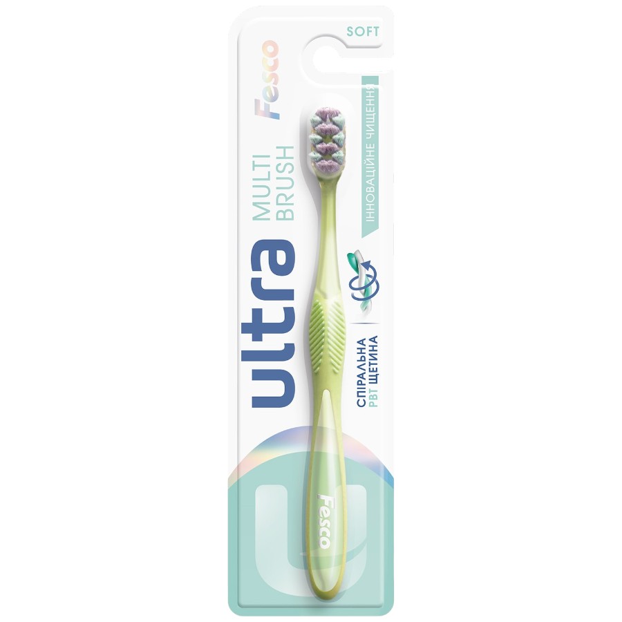 Зубна щітка Fesco Ultra Multibrush салатова фото