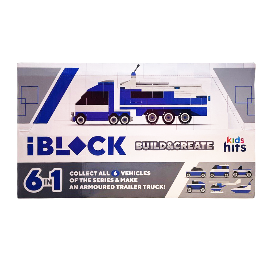 Конструктор IBlock Junior 27 елементів Поліція мікс фото