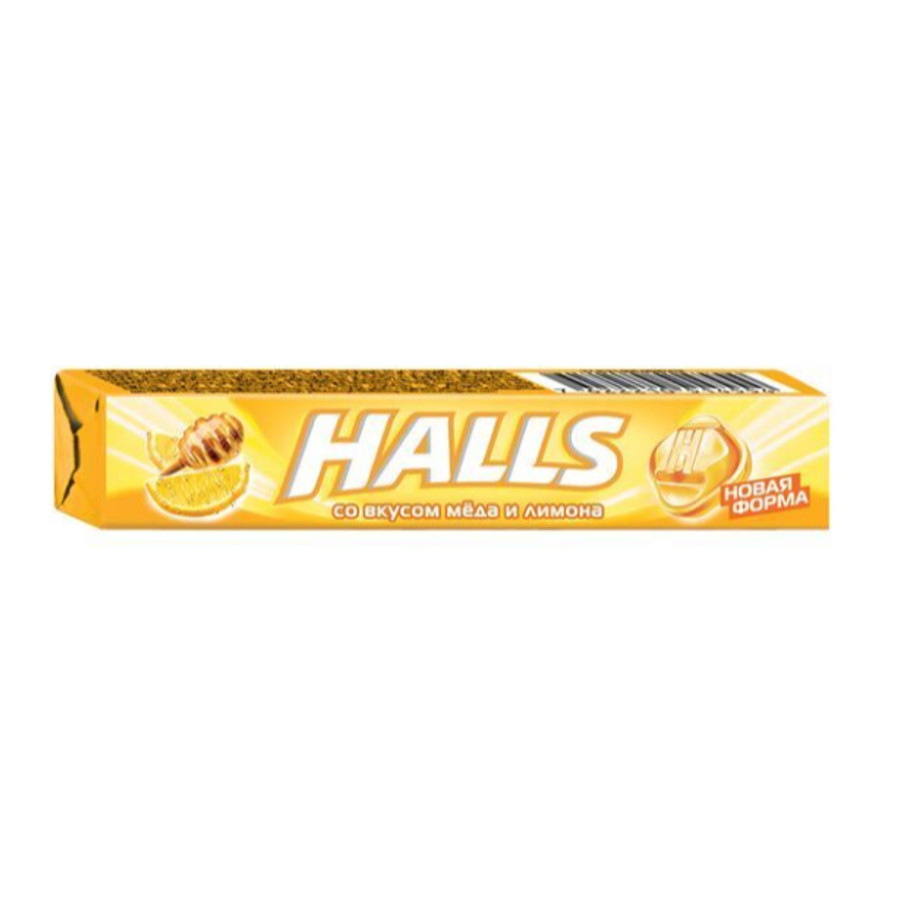 Льодяники Halls 25 г Мед та лимон фото