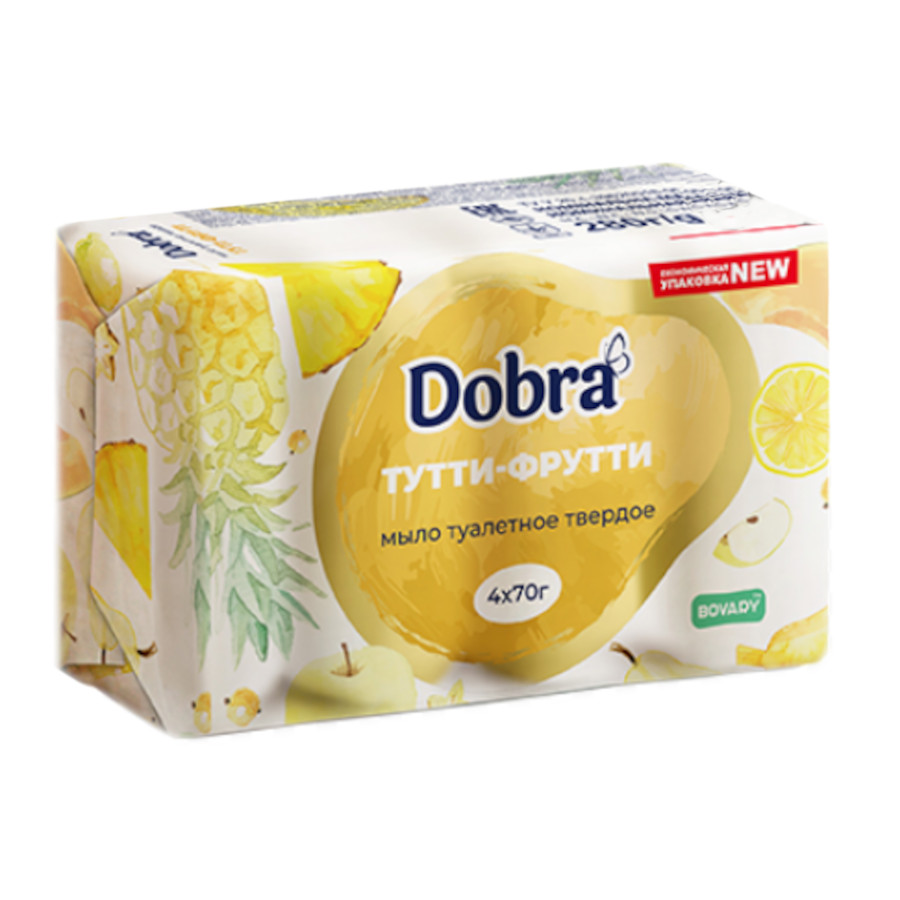 Мило тверде Dobra 4*70 г Туті-Фруті фото