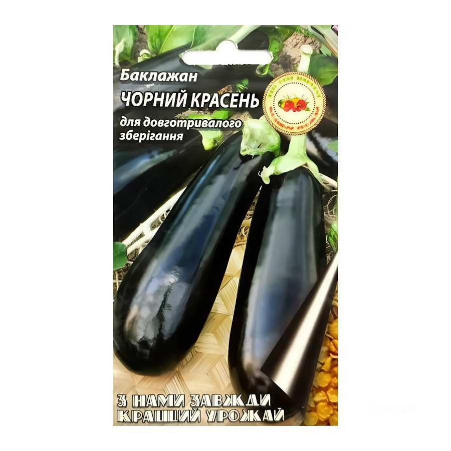 Насіння Кращий урожай Баклажани 0,3 г Чорний красень фото