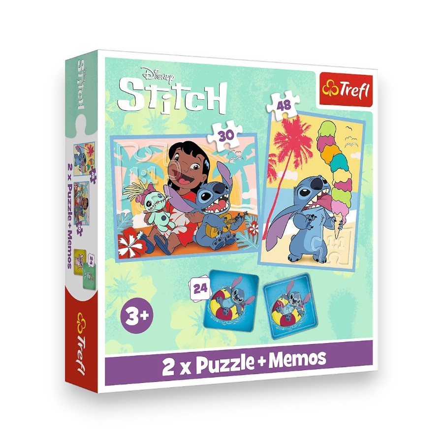 Пазли Trefl 2 in1+memos Lilo&Stitch Щасливі мініатюра