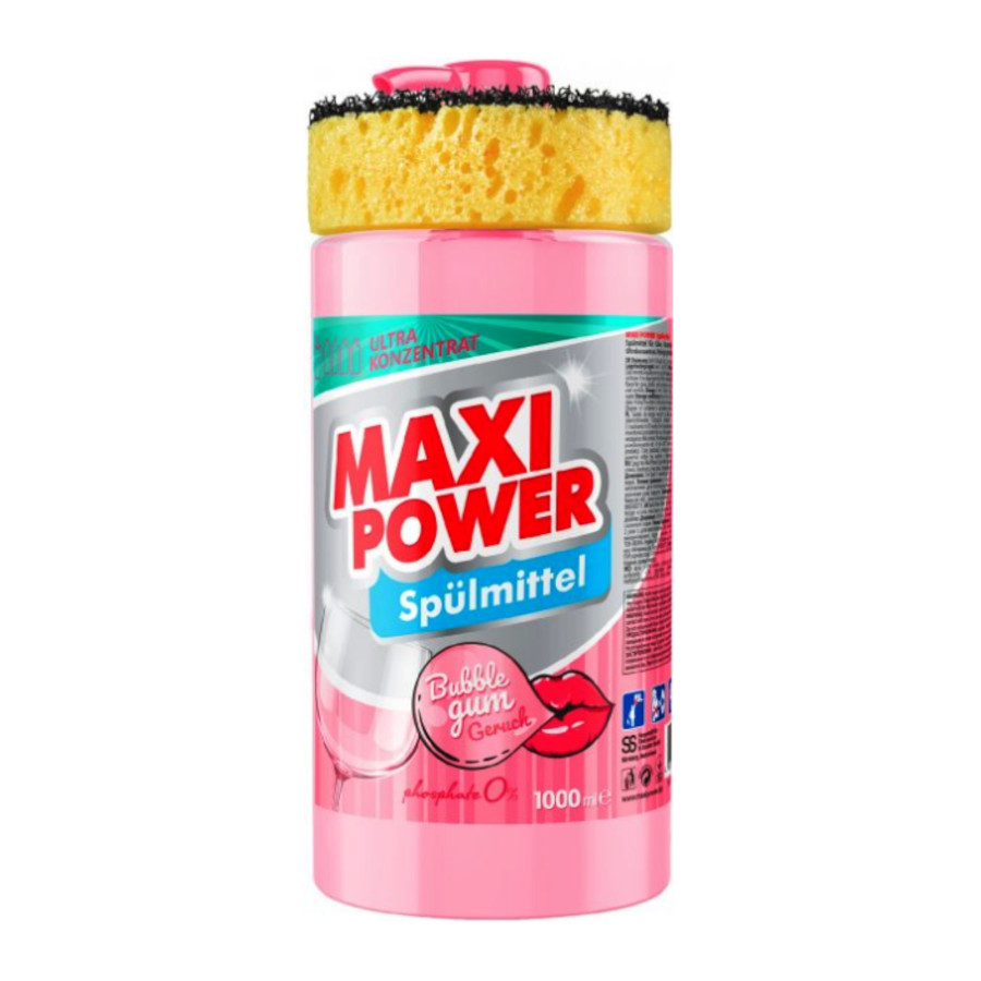 Засіб для миття посуду Maxi Power 1 л Баблгам фото