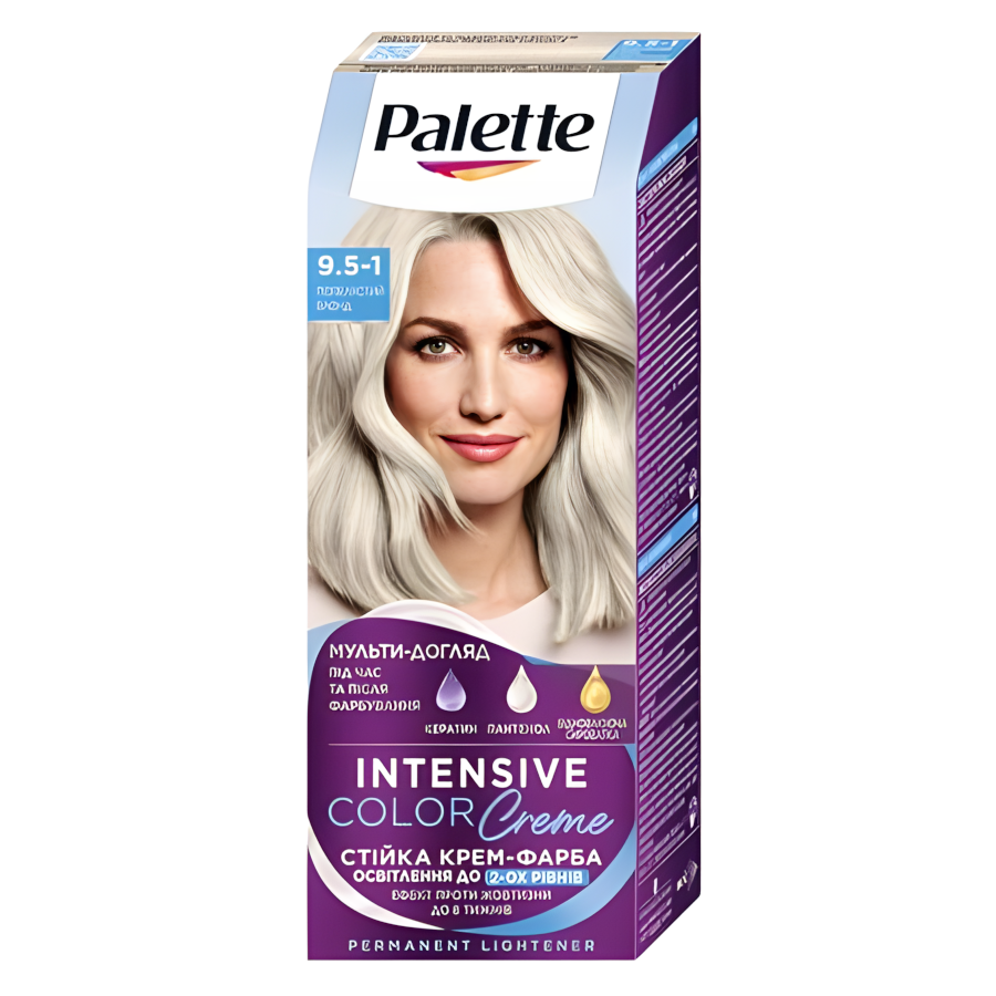 Крем-фарба для волосся Palette 9,5-1 Попелястий блонд фото