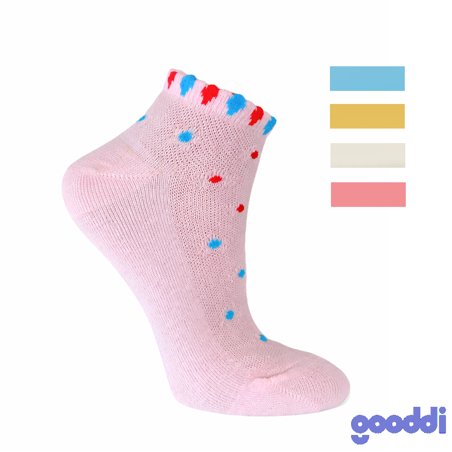 Шкарпетки дитячі Gooddi 18-20 ажурні квіти мікс фото