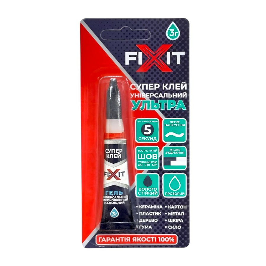 Суперклей Fixit 3 г Ультра фото