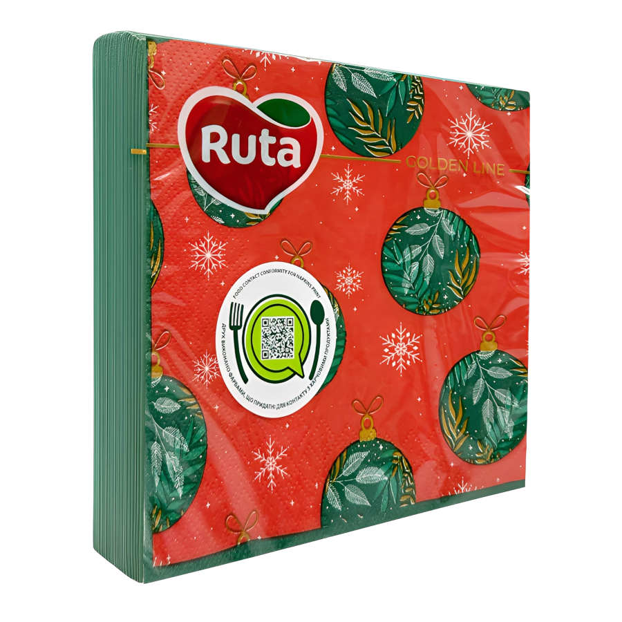 Серветки паперові Ruta 20 шт. 33*33 см 2 шари Ялинкові прикраси фото
