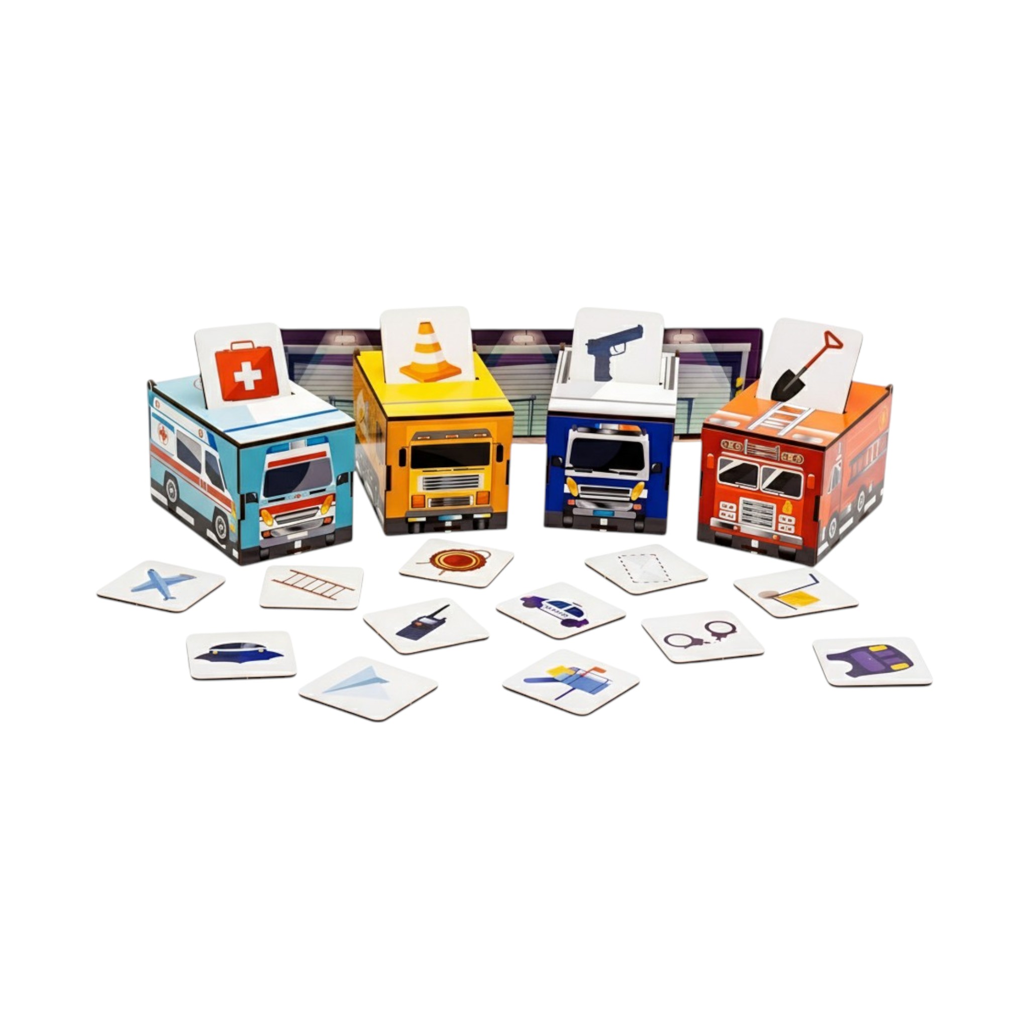 Сортер Монтессорі PuzzleOk Машинки фото