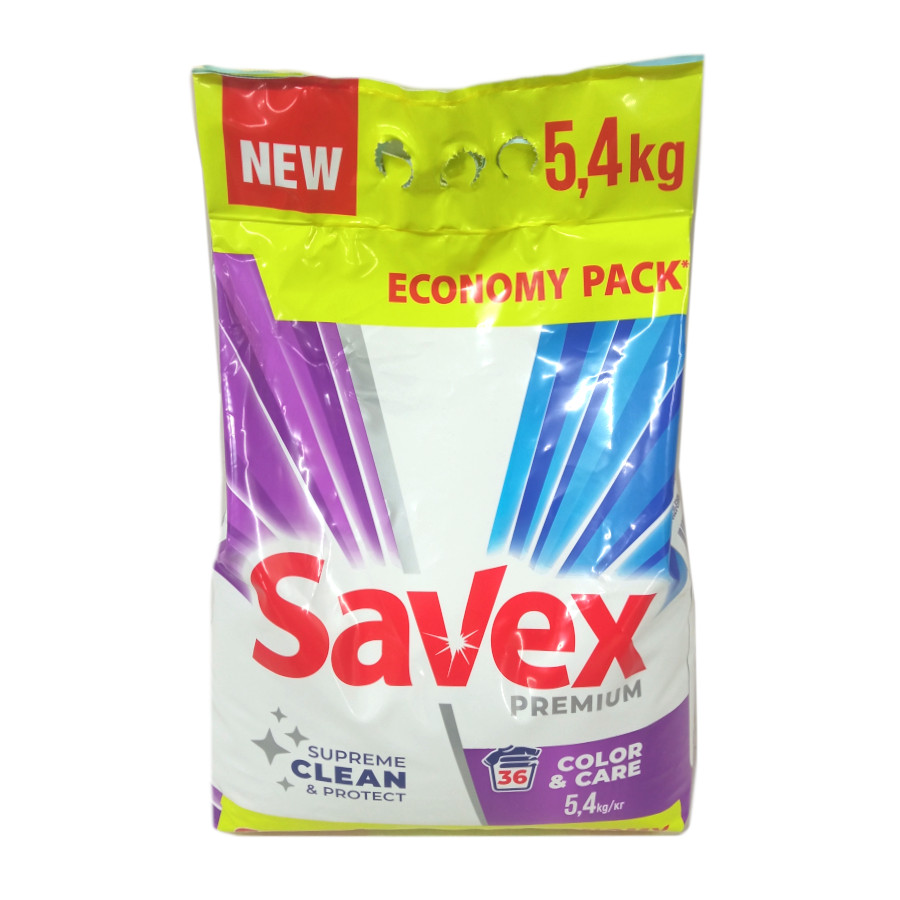 Порошок пральний Savex Color&Care 5,4 кг фото
