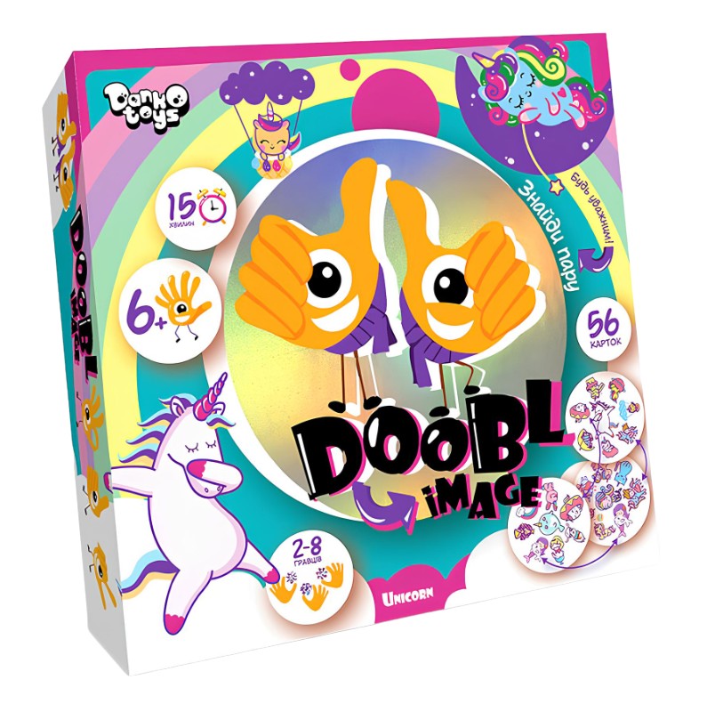Гра настільна Danko toys Doobl Image Unicorn мініатюра