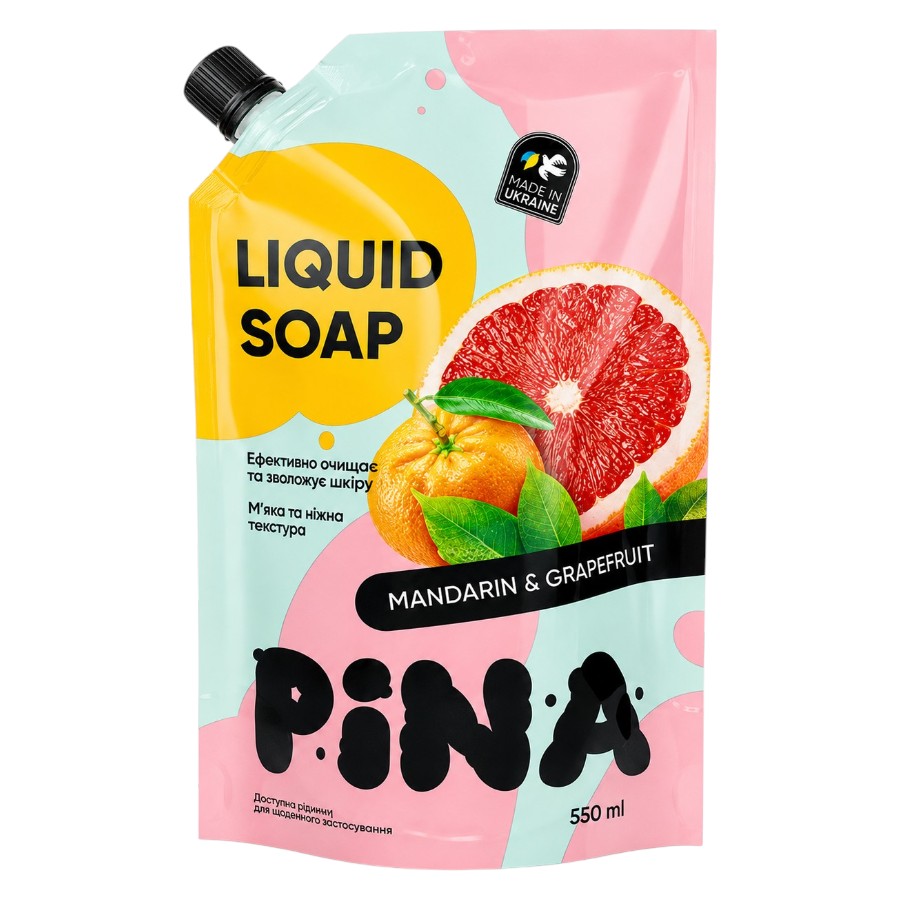 Мило рідке Pina 550 мл Mandarin and grapefruit фото