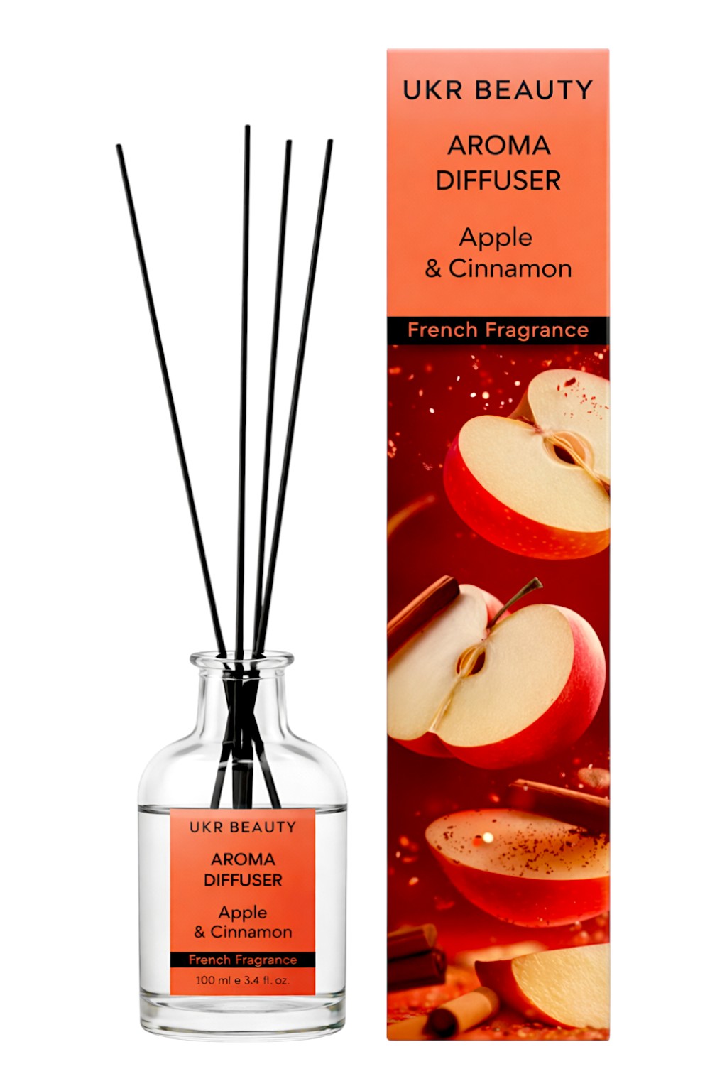 Аромадифузор Ukrbeauty 100 мл Apple & Cinnamon фото