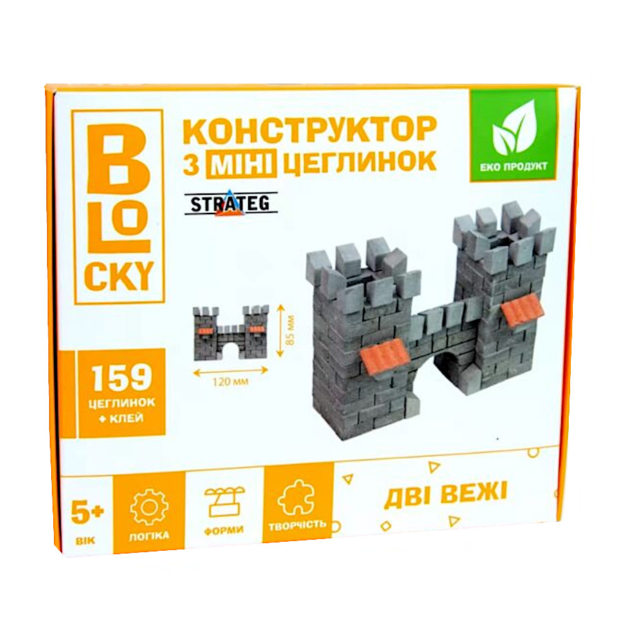 Конструктор Strateg Blocky 159 елементів Дві вежі фото