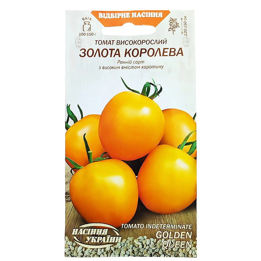 Насіння "Насіння України" Томат 0,1 г Високорослий Золота королева фото