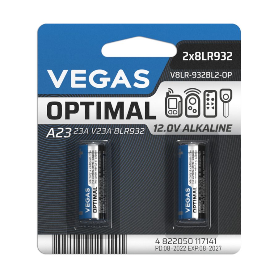 Батарейка Vegas 2 шт. A23 Optimal фото