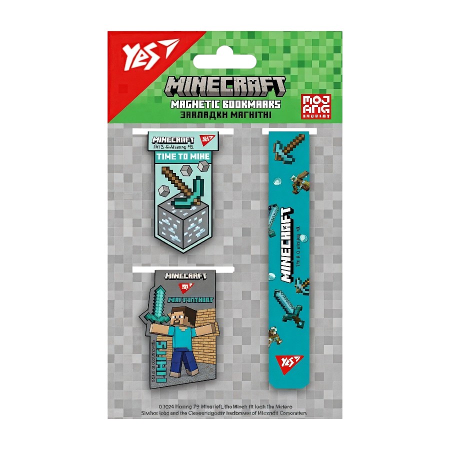 Закладка для книг Yes 3 шт. Minecraft фото
