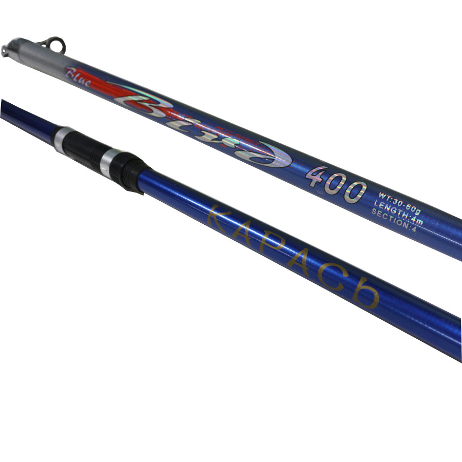 Вудилище Kaida 4 м 30-60 г Golden Kingfisher Blue Bird з кільцями мініатюра