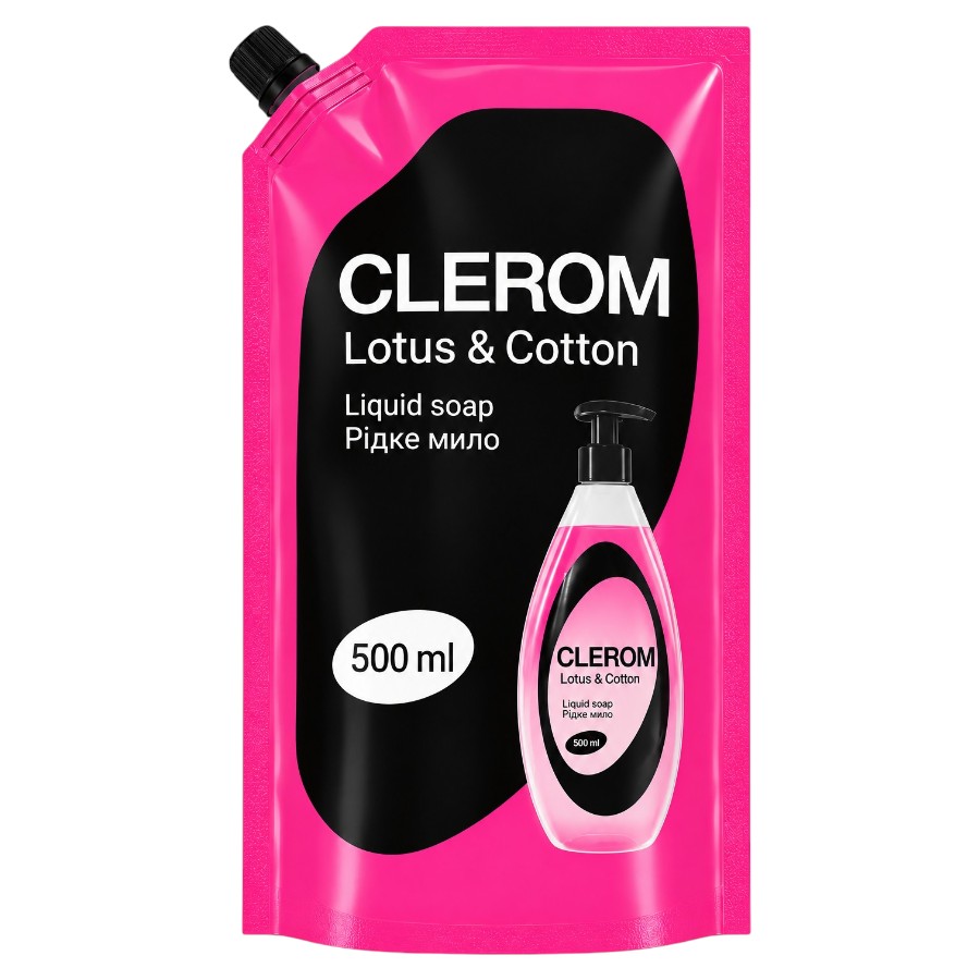 Мило рідке Clerom 500 мл Lotus and Cotton фото