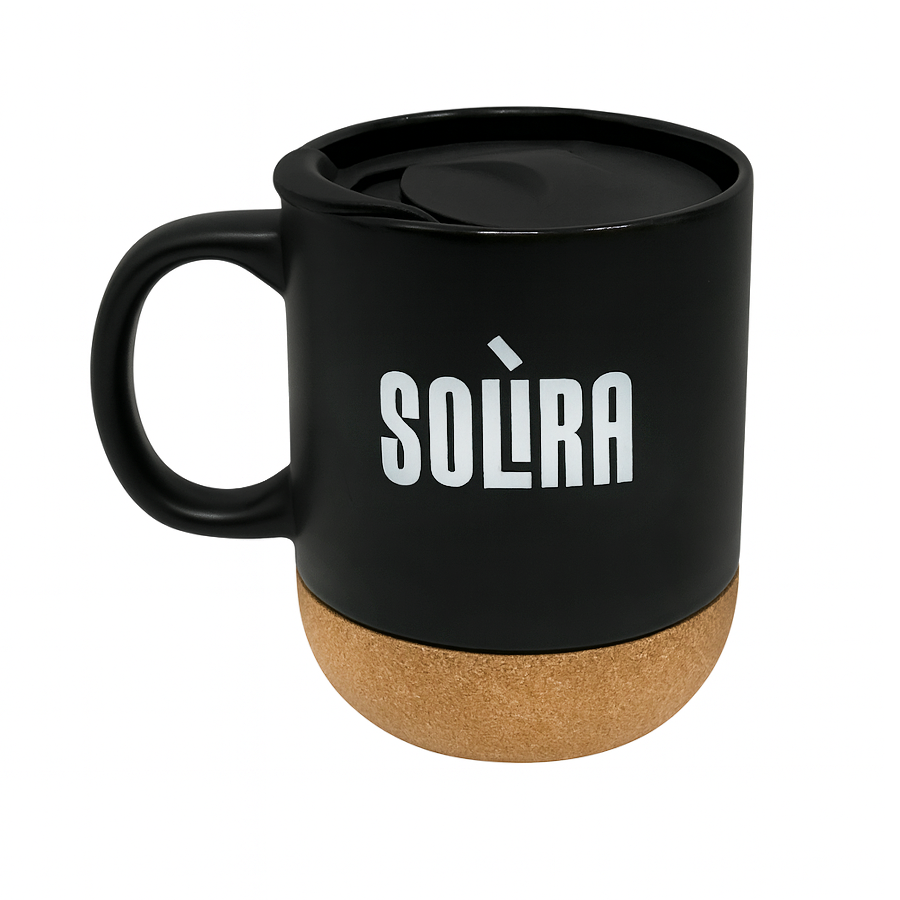 Чашка керамічна Solira 340 мл чорна фото