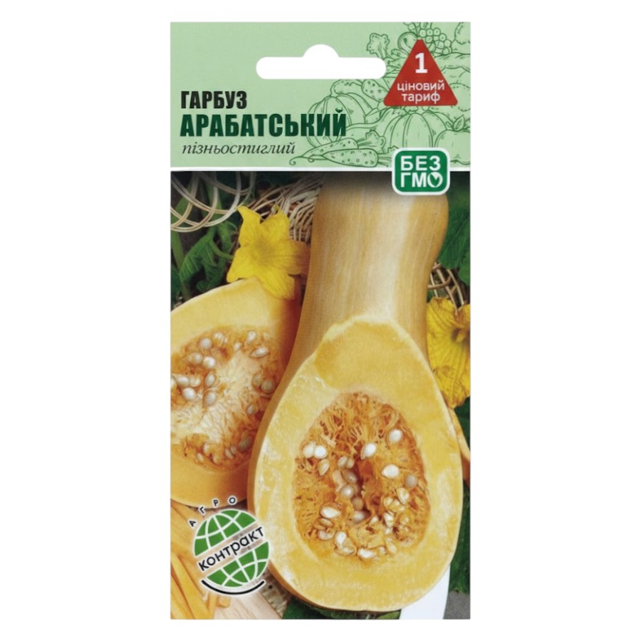 Насіння Агроконтракт Гарбуз 3 г Арабатський фото