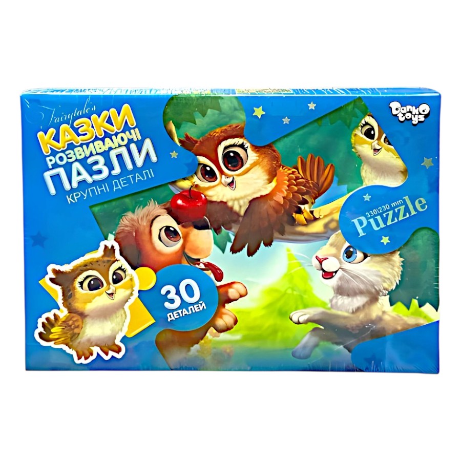 Пазли Danko toys 30 елементів №6 Сови з собаками та кошеням фото