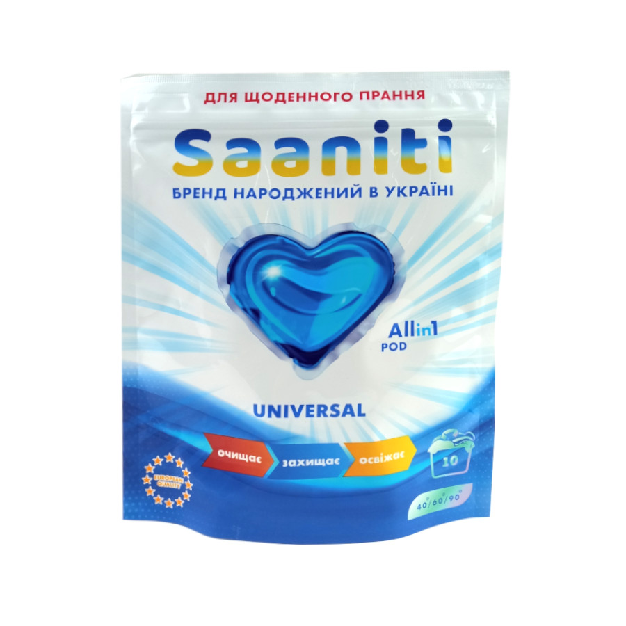 Капсули для прання Saaniti 10 шт. Universal фото