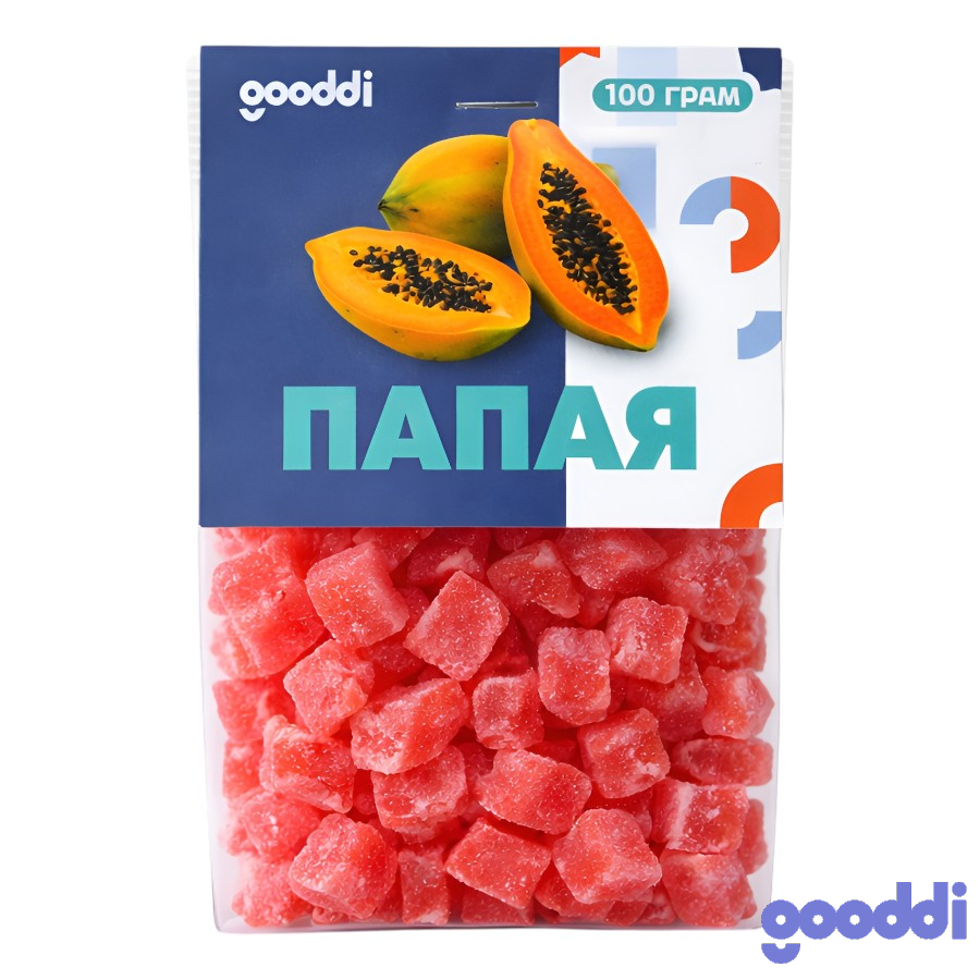Сухофрукти Папая Gooddi 100 г Цукати фото