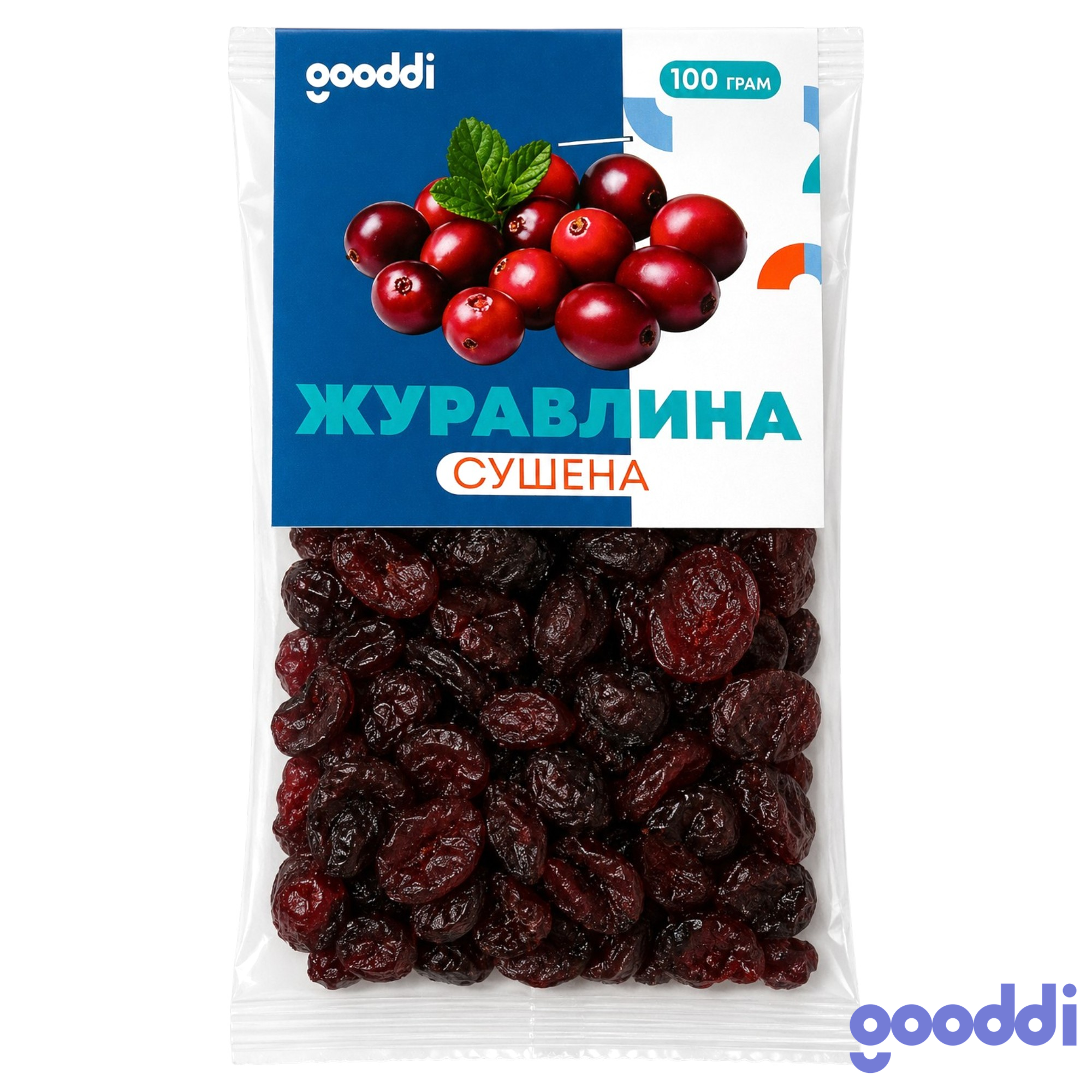 Сухофрукти Журавлина Gooddi 100 г Сушена мініатюра